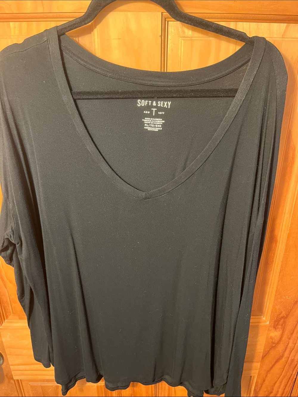 American Eagle Black Soft and Sexy Long Sleeve